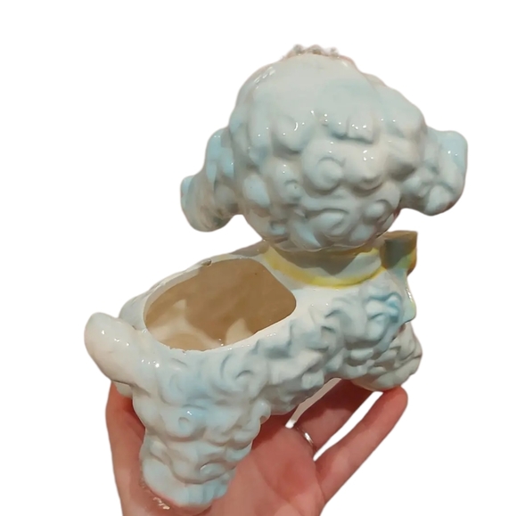 Kitchy Lamb Planter- 1961 Relpo Spaghetti Lamb- Samson Import Co. - Picture 6 of 8